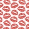 World kiss day. pattern lips pomade