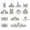 World Landmark Icon Set