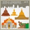 World landmarks icon set. Elements for creating infographics