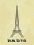 World landmarks. Paris. France. Eiffel tower vector