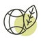 World leaf alternative sustainable energy line style icon