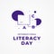 World Literacy Day Vector Design Illustration For Celebrate Moment