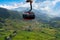 World is longest electric cable car go to Fan Si Pan or Pang Xi Pang mountain peak the highest mountain of Indochina with beautifu