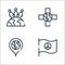 World love line icons. linear set. quality vector line set such as pacifism, placeholder, medical