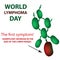 World Lymphoma Day. Increase in the size of the lymph nodes. Vector illustration on isolated background