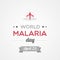 World Malaria Day. April 25. Vector illustration, flat design