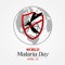 World malaria day banner with stop Mosquito in red Shield Sign and earth background vector design