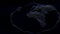 World map Africa continent floating in space digital effect animation