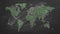 World map in chalk