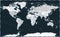 World Map - Dark Black Grayscale Political -  Detailed Illustration