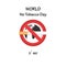 World map icon and Quit Tobacco vector logo design template.World no tobacco day.No Smoking Day Awareness Idea Campaign for greet