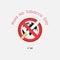 World map icon and Quit Tobacco vector logo design template.World no tobacco day.No Smoking Day Awareness Idea Campaign for greet