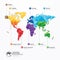 World map illustration infographics geometric concept design.