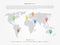 World map infographic with colorful pointers