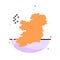 World, Map, Ireland Abstract Flat Color Icon Template