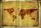 World map on parchment