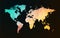 World map pastel geometric shape