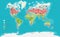 World map vector illustration