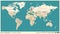 World Map Vector Vintage. Detailed illustration of worldmap