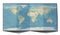World map, Venezuela, drawn on a folded sheet, planisphere leaning on a surface