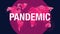 World Map with Viral Pandemic Global Growth - Animated Illustration