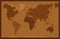 World Map Wooden Inlay Style