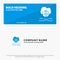 World, Marketing, Network, Cloud SOlid Icon Website Banner and Business Logo Template