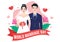 World Marriage Day Vector Illustration on February 12 with Ring of Love Symbol to Emphasize the Beauty and Loyalty of a Partner