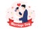 World Marriage Day Vector Illustration on February 12 with Ring of Love Symbol to Emphasize the Beauty and Loyalty of a Partner