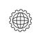 world mechanism icon. Element of sturt up icon for mobile concept and web apps. Thin line world mechanism icon can be used for web