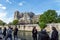 World medias in front of Notre dame de Paris after the fire