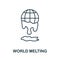 World Melting icon. Simple element from global warming collection. Creative World Melting icon for web design, templates