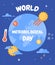 World meteorological day vector poster
