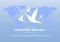 World migratory bird day background on october 9th