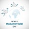 World migratory bird day planet