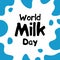 World milk day vector illustration
