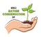 World Nature Conservation Day, plant in hand poster, illustration vector