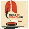 World No Tobacco Day concept banner or poster, vector illustration.