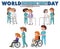 World occupational therapy day text design