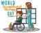 World occupational therapy day text design