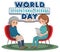 World occupational therapy day text design