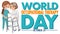 World occupational therapy day text design