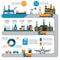 World oil gas production infographic distribution and petroleum extraction rate business infochart diagram report