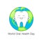 World oral health day icon design.