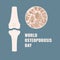 World osteoporosis day awareness medical bone poster