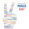 World Peace Day design of hand sign for freedom