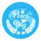 World Peace Day Earth International Holiday Poster Flat