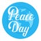 World Peace Day Earth International Holiday Poster Flat