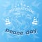 World Peace Day Earth International Holiday Poster Sketch