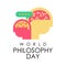 world philosophy day post template vector